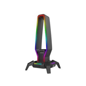 Marvo Kobe 30 RGB headsettartó és USB hub fekete színben
