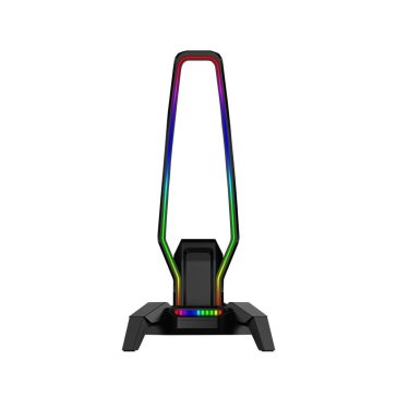 Marvo Kobe 30 RGB headsettartó és USB hub fekete színben