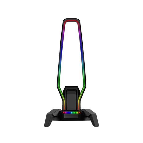 Marvo Kobe 30 RGB headsettartó és USB hub fekete színben