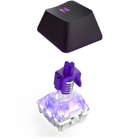 NZXT Function 2 fekete vezetékes optikai gaming billentyűzet UK kiosztással és RGB világítással.