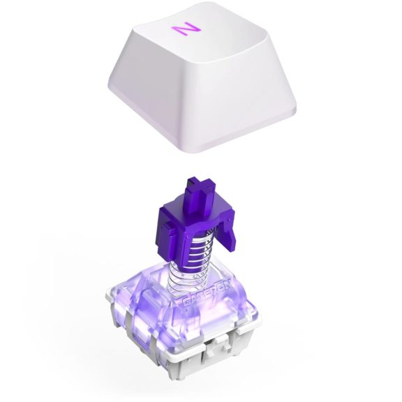 NZXT Function 2 MiniTKL fehér vezetékes optikai gaming billentyűzet UK kiosztással