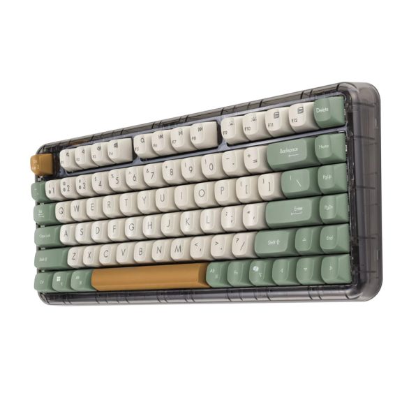Asus Jelly75 KD201 vezeték nélküli mechanikus billentyűzet, HU kiosztás, fehér háttérvilágítás, Orange Meadow