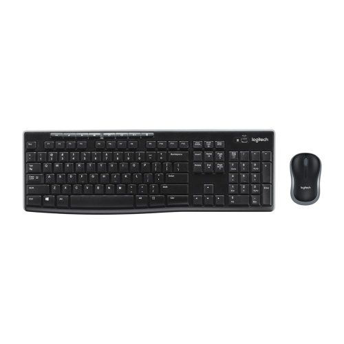 Logitech MK270 vezetéknélküli billentyűzet és egér fekete színben.
