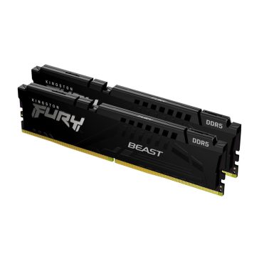   Kingston FURY Beast DDR5-5200 asztali memória, 16GB (2x8GB kit), CL40, fekete - KF552C40BBK2-16