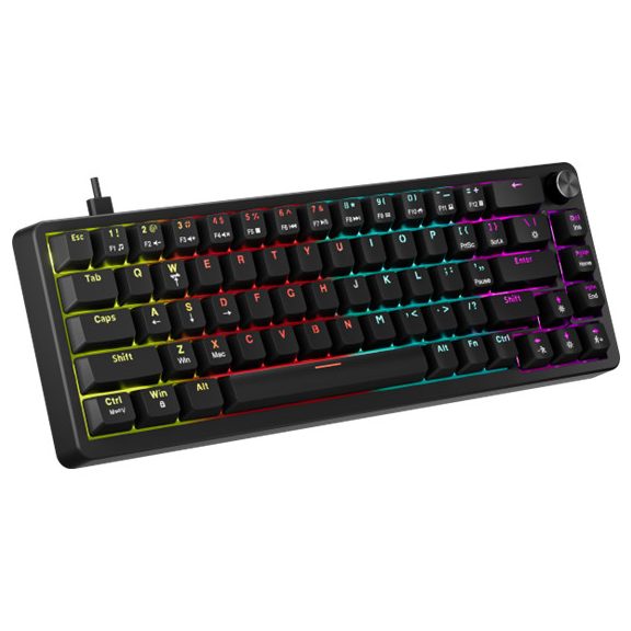 MARVO Arma 67 vezetékes gaming billentyűzet - Fekete - US /TNT Peach linear/