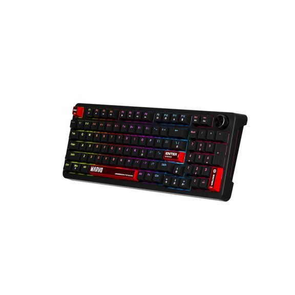 Marvo ARMA 98 mechanikus vezetékes gamer billentyűzet, 96 gomb, US kiosztás, TNT Peach linear kapcsolók, fekete