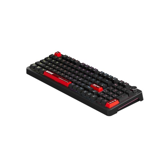 Marvo ARMA 98 mechanikus vezetékes gamer billentyűzet, 96 gomb, US kiosztás, TNT Peach linear kapcsolók, fekete