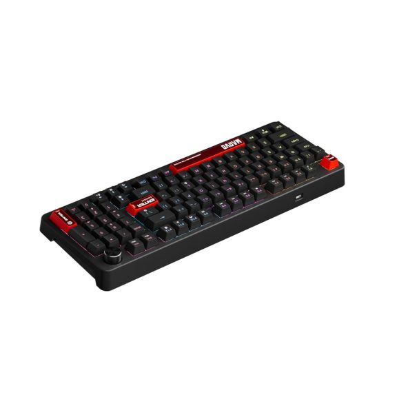 Marvo ARMA 98 mechanikus vezetékes gamer billentyűzet, 96 gomb, US kiosztás, TNT Peach linear kapcsolók, fekete