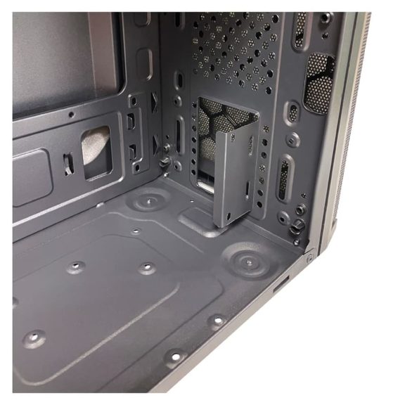Lc-power 2004MB-V3 Micro-ATX számítógépház fekete színben.