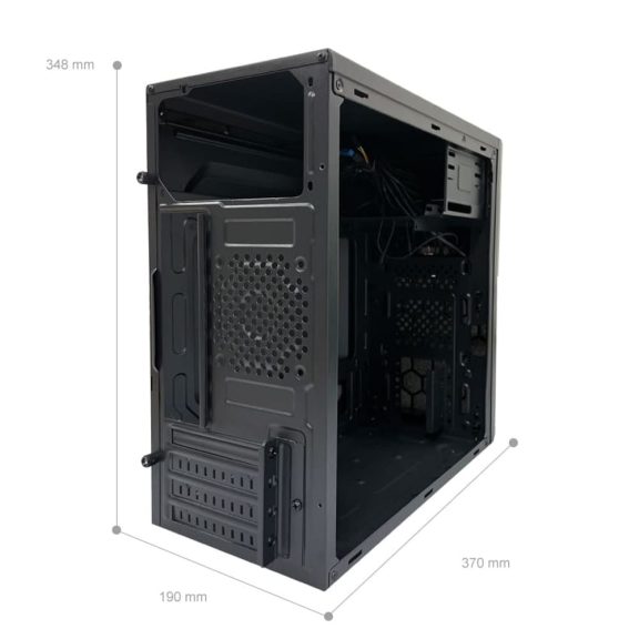 Lc-power 2004MB-V3 Micro-ATX számítógépház fekete színben.