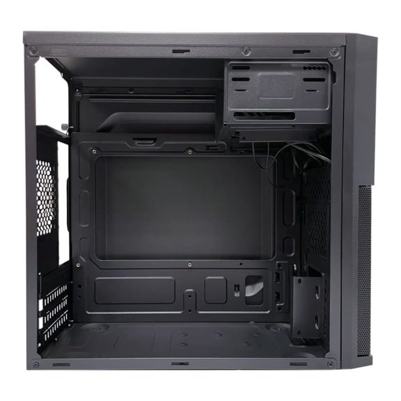 Lc-power 2004MB-V3 Micro-ATX számítógépház fekete színben.