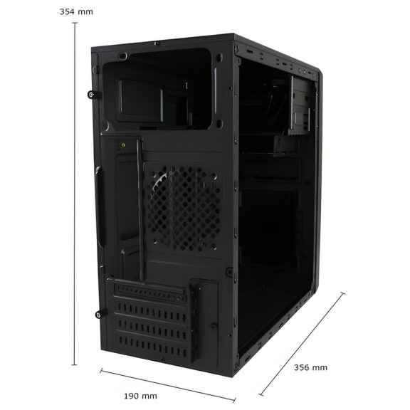 LC-Power 2014MB Micro-ATX fekete számítógépház kompakt kialakítással