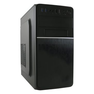 LC-Power 2015MB microATX minitorony ház fekete színben, bővítőportokkal