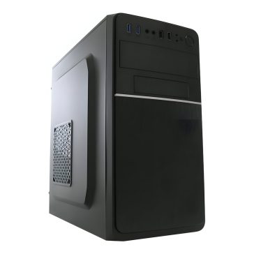 LC-Power 2015MB microATX minitorony ház fekete színben, bővítőportokkal