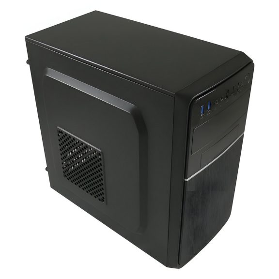 LC-Power 2015MB microATX minitorony ház fekete színben, bővítőportokkal