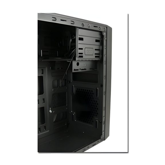LC-Power 2015MB microATX minitorony ház fekete színben, bővítőportokkal