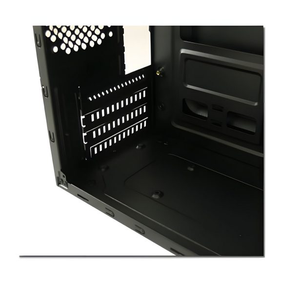 LC-Power 2015MB microATX minitorony ház fekete színben, bővítőportokkal