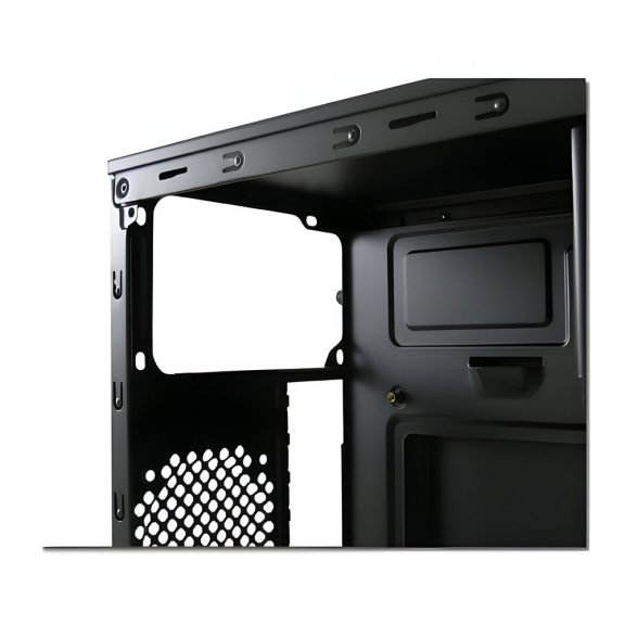 LC-Power 2015MB microATX minitorony ház fekete színben, bővítőportokkal
