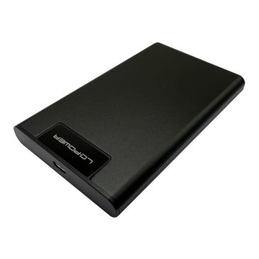 LC-Power LC-25U3-C4 alumínium külső ház 2,5″ SATA HDD/SSD-hez, fekete színben