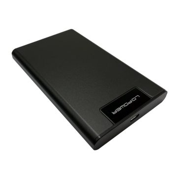 LC-Power LC-25U3-C4 alumínium külső ház 2,5″ SATA HDD/SSD-hez, fekete színben