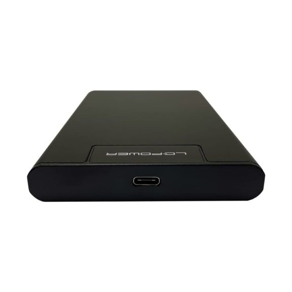 LC-Power LC-25U3-C4 alumínium külső ház 2,5″ SATA HDD/SSD-hez, fekete színben