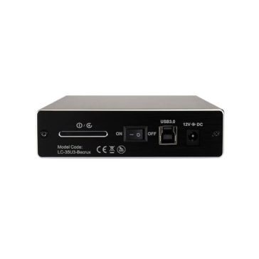 LC-Power LC-35U3-Becrux külső 3,5"-os HDD ház, USB 3.0, alumínium, fekete
