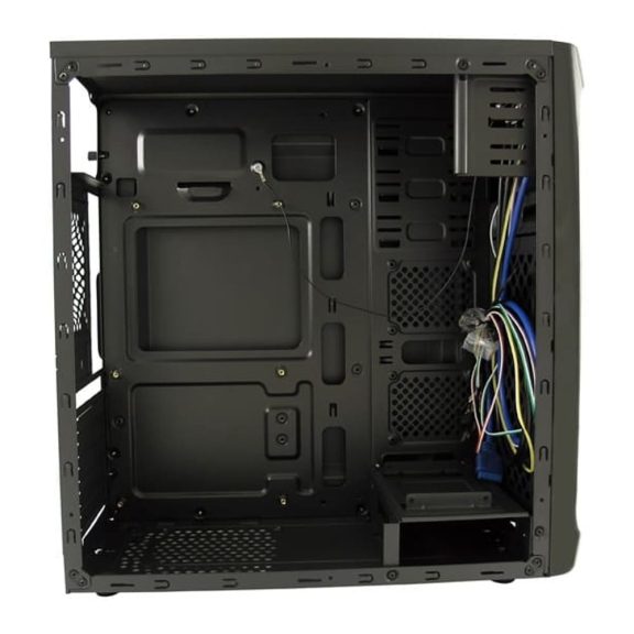 LC-Power 7034B fekete ATX irodai számítógépház oldalsó szellőzőnyílással
