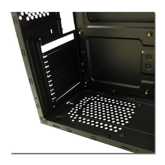 LC-Power 7034B fekete ATX irodai számítógépház oldalsó szellőzőnyílással