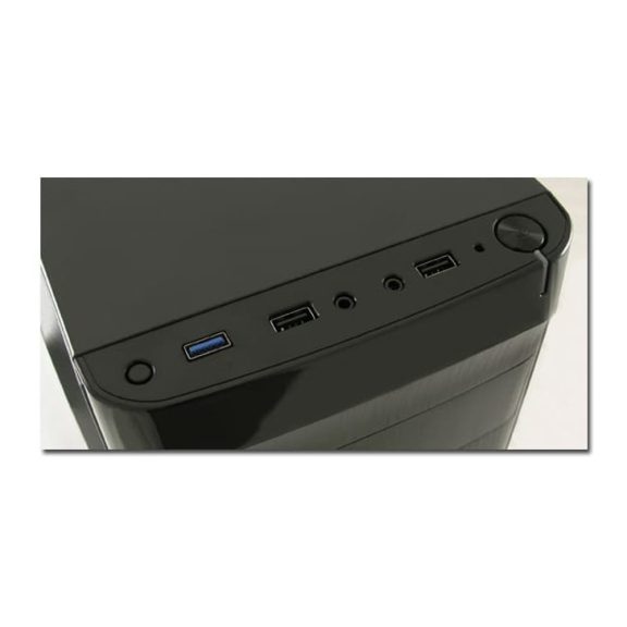LC-Power 7034B fekete ATX irodai számítógépház oldalsó szellőzőnyílással