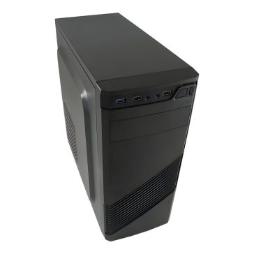 LC-Power 7037B fekete ATX miditorony ház elölnézet