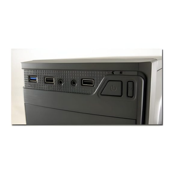 LC-Power 7037B fekete ATX miditorony ház elölnézet