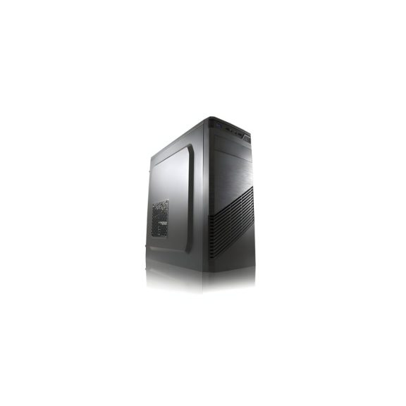 LC-Power 7037B fekete ATX miditorony ház elölnézet