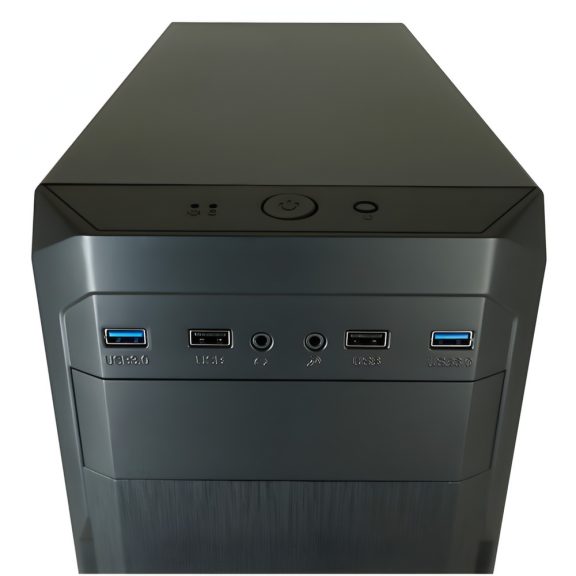 LC-Power 7039B fekete ATX irodai számítógépház 4 USB-porttal