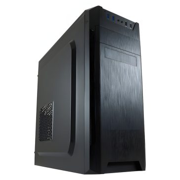 LC-Power 7040B fekete ATX számítógépház szálcsiszolt előlap és USB csatlakozók