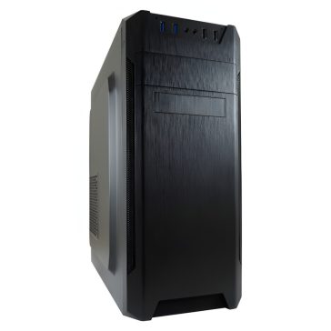 LC-Power 7040B fekete ATX számítógépház szálcsiszolt előlap és USB csatlakozók