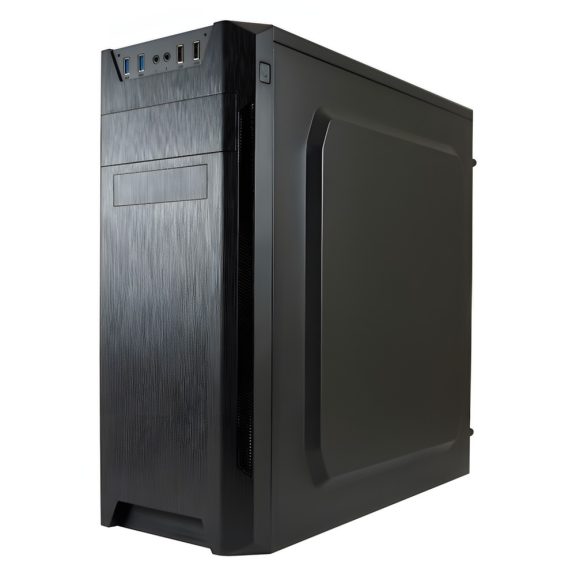 LC-Power 7040B fekete ATX számítógépház szálcsiszolt előlap és USB csatlakozók
