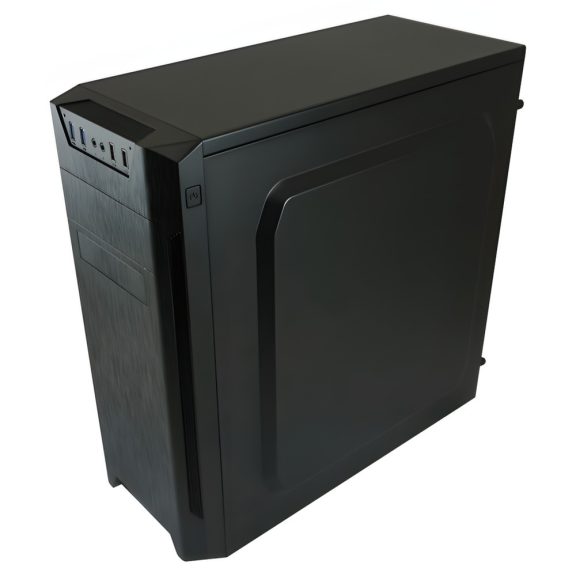 LC-Power 7040B fekete ATX számítógépház szálcsiszolt előlap és USB csatlakozók