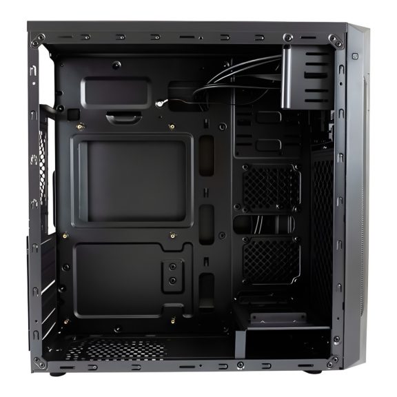 LC-Power 7040B fekete ATX számítógépház szálcsiszolt előlap és USB csatlakozók