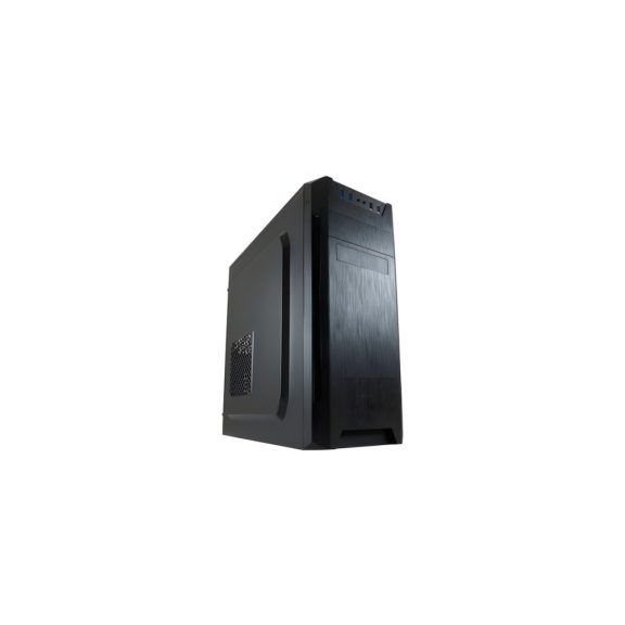LC-Power 7040B fekete ATX számítógépház szálcsiszolt előlap és USB csatlakozók