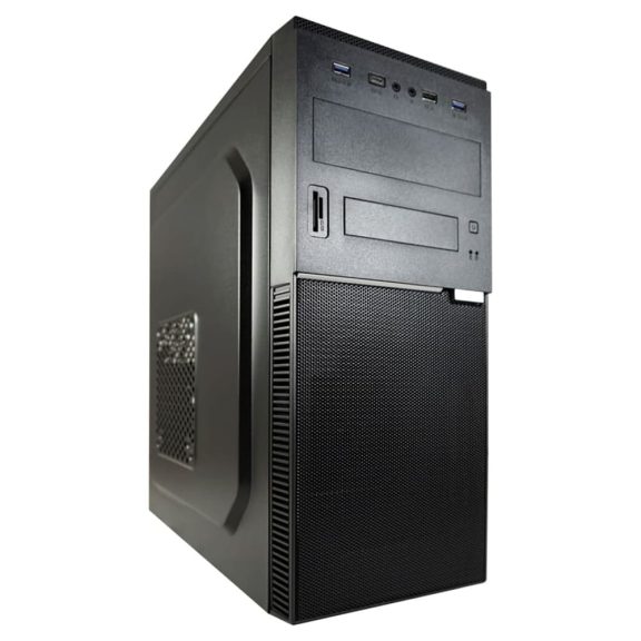 LC-Power 7041B fekete midi toronyház hálós előlap kialakítással