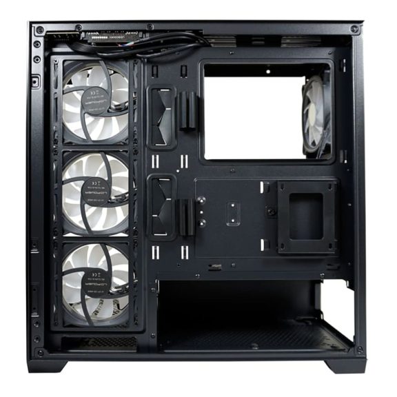 LC-Power 715B Seamless_X fekete gaming számítógépház edzett üveg oldallal