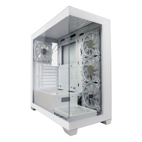 LC-Power Gaming 715W Seamless_Pale_X fehér számítógépház 4 ventilátorral