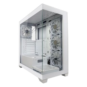LC-Power Gaming 715W Seamless_Pale_X fehér számítógépház 4 ventilátorral