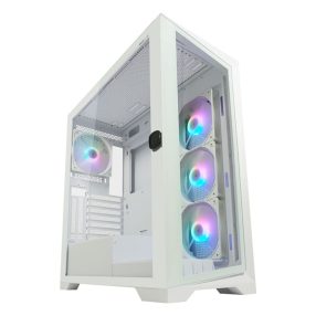 LC-Power Gaming 806W Crosswind_X fehér számítógépház edzett üveg oldallappal és ARGB világítással