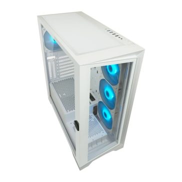 LC-Power Gaming 806W Crosswind_X fehér számítógépház edzett üveg oldallappal és ARGB világítással