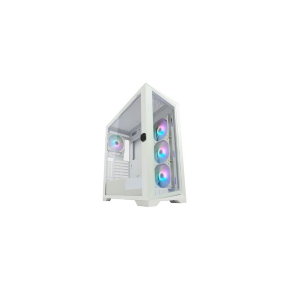 LC-Power Gaming 806W Crosswind_X fehér számítógépház edzett üveg oldallappal és ARGB világítással