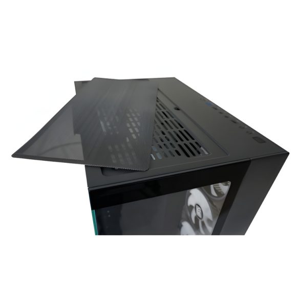 LC-Power Gaming 809B Dark Storm_X fekete ARGB számítógépház edzett üveggel