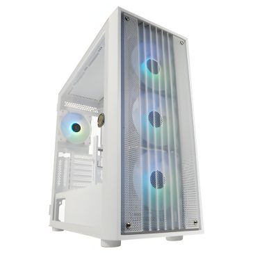   LC-Power Gaming 810W - Bright_Crawler_X ATX miditorony számítógépház, fehér - LC-810W-ON
