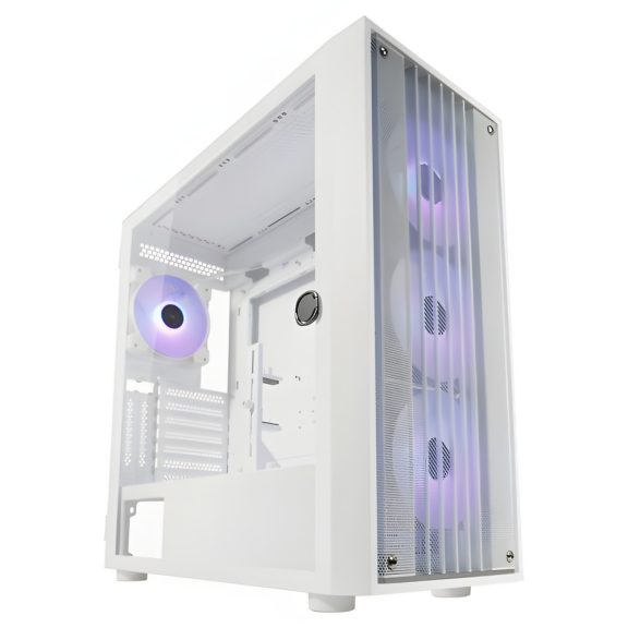 LC-Power Gaming 810W - Bright_Crawler_X ATX miditorony számítógépház, fehér - LC-810W-ON