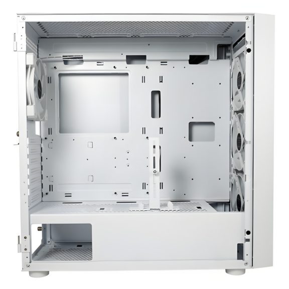 LC-Power Gaming 810W - Bright_Crawler_X ATX miditorony számítógépház, fehér - LC-810W-ON